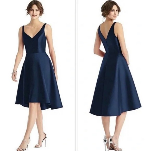 ALFRED SUNG Dresses & Skirts - Alfred Sung D765 High low Dress midnight blue size 4